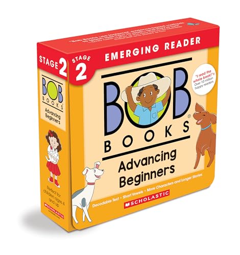 Bob Books - Advancing Beginners Box Set | Decodable Phonics Books, Ages 4 and up, Kindergarten (Stage 2: Emerging Reader)