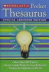 Scholastic Pocket Thesaurus Special Abridged Edition