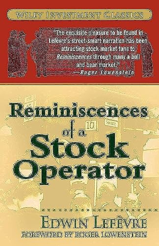 Cover of Reminiscences of a Stock Operator