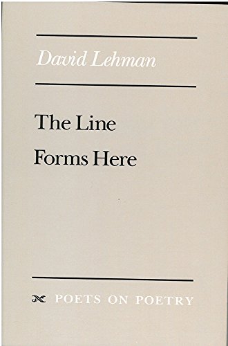 The Line Forms Here (By: David Lehman) cover