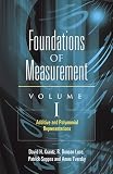 Foundations Of Measurement Additive And Polynomial Representations