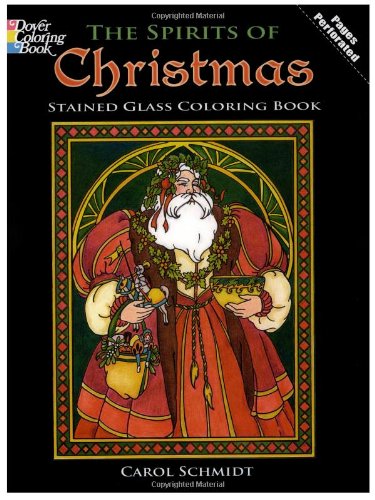 Cover of Spirits of Christmas Stained Glass Coloring Book