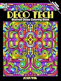 Deco Tech Stained Glass Coloring Book