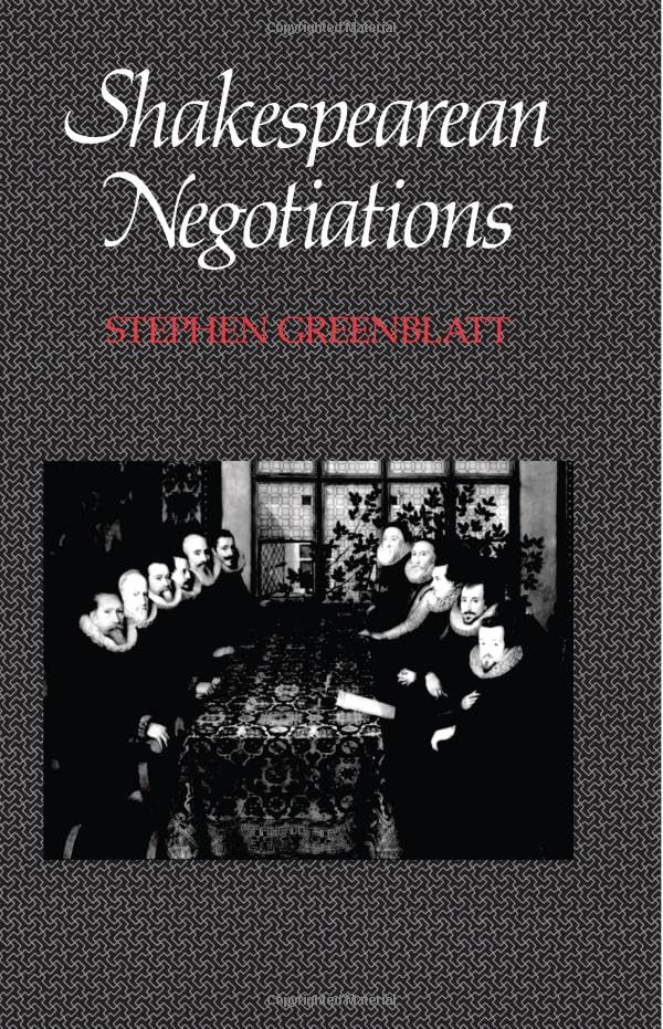 Shakespearean Negotiations book cover