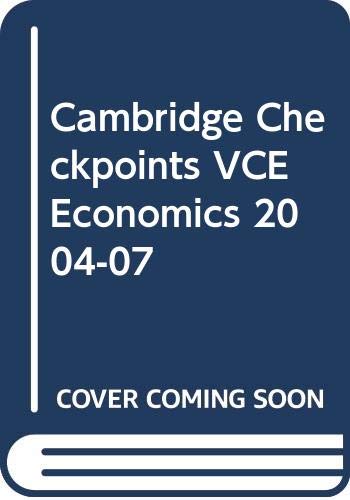 Cover of Cambridge Checkpoints VCE Economics 2004-2005