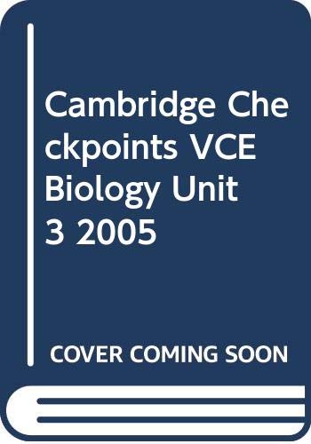 Cover of Cambridge Checkpoints VCE Biology Unit 3 2005 (Cambridge Checkpoints)