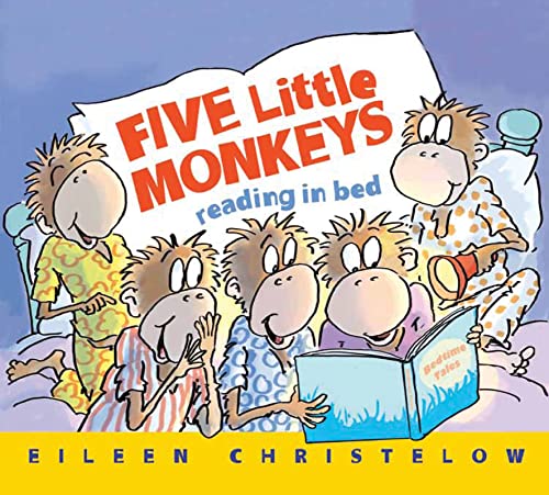 Cover of Five little monkeys reading in bed