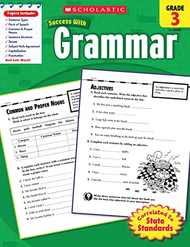 Scholastic Success With Grammar, Grade 3 cover