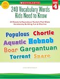240 Vocabulary Words Kids Need To Know Grade 4 24 Readytoreproduce Packets That Make Vocabulary Building Fun Effective