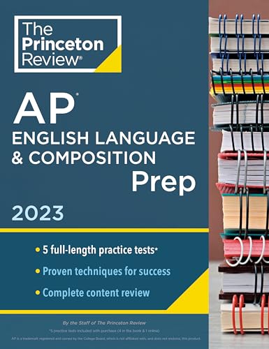 Cover of Princeton Review AP English Language and Composition Prep 2023