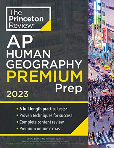 Cover of Princeton Review AP Human Geography Premium Prep 2023
