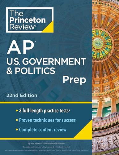 Cover of Princeton Review AP U. S. Government and Politics Prep 2024