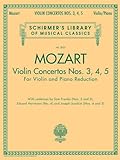 Violin Concertos Nos 3 4 5 Schirmer Library Of Classics Volume 2055 For Violin And Piano Red