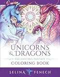 Unicorns And Dragons Enchanting Fantasy Coloring Book Fantasy Coloring By Selina