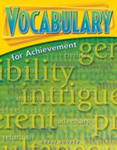 Cover of Vocabulary for Achievement