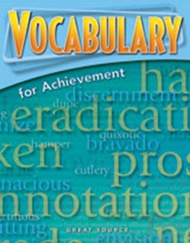 Cover of Vocabulary for Achievement