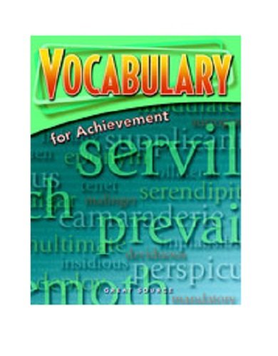 Cover of Vocabulary for Achievement