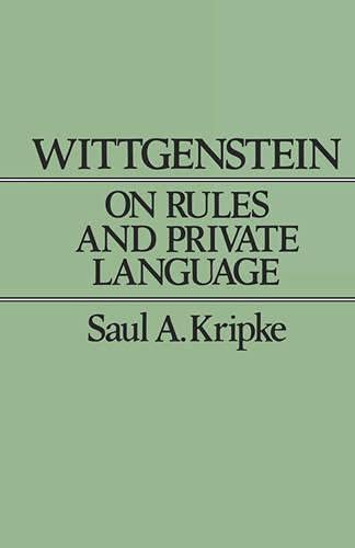 Capa do livro Wittgenstein on Rules and Private Language — Saul Kripke