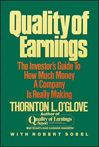 Book cover for Quality of Earnings by Thornton O'Glove — Editorial Identification.
