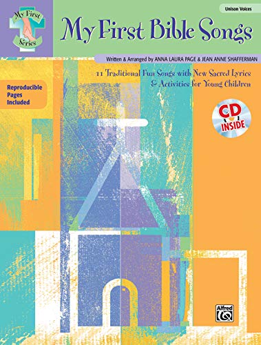 Cover of My First Bible Songs - 12 Traditional Fun Songs with New Sacred Lyrics & Activities for Young Children
