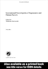 International Encyclopedia of Ergonomics and Human Factors (3 Volume Set)