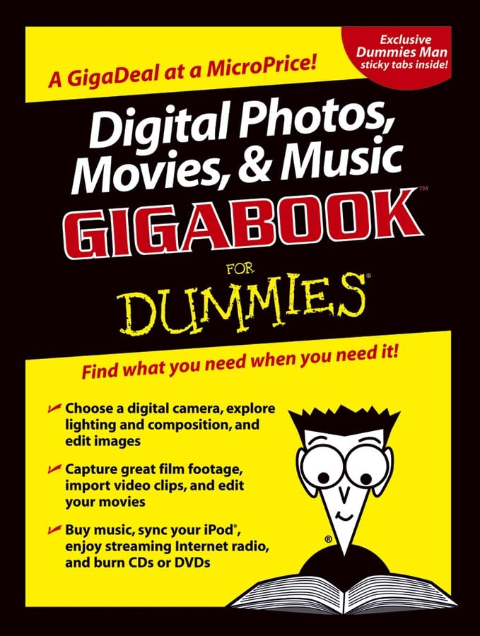 Digital Photos, Movies, & Music Gigabook for Dummies book cover