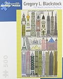 Gregory Blackstock The World Landmark Buildings 500 Piece Puzzle Pomegranate Artpiece Puzzle