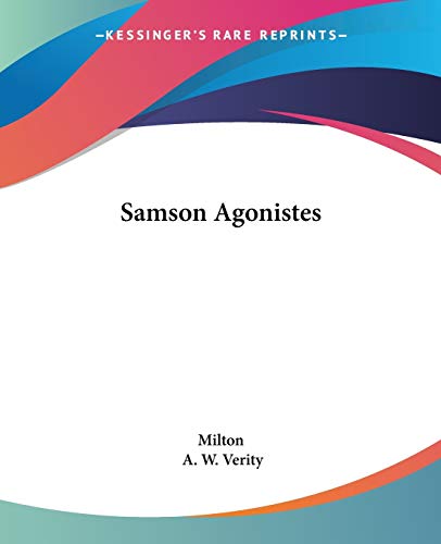 Samson Agonistes book cover