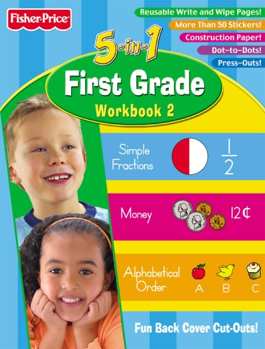 Cover of Fisher Price First Grade 5-in-1 Workbook Book 2 (Fisher-Price 5 in 1 Work Books)
