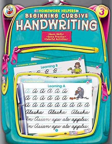 Cover of Homework Helper Beginning Cursive Handwriting, Grade 3 (Homework Helpers)