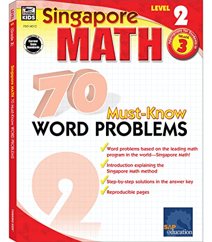 Singapore Math Level 2 β 70 Must-Know Word Problems 3rd Grade cover