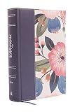 Niv The Womans Study Bible Cloth Over Board Blue Floral Fullcolor Red Letter Receiving Gods Truth For Balance Hope And Transformation