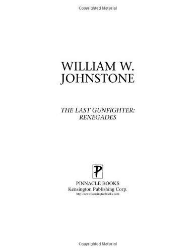 Renegades (By: William W. Johnstone) cover