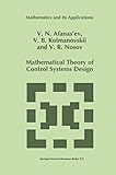 Mathematical Theory Of Control Systems Design