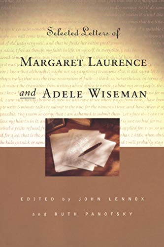 Selected Letters of Margaret Laurence and Adele Wiseman (With: Adele Wiseman) cover