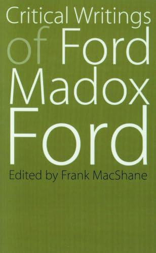 Critical Writings of Ford Madox Ford book cover