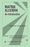 Matrix Algebra An Introduction Quantitative Applications In The Social Sciences
