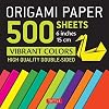 Origami Paper 500 sheets Vibrant Colors 6"