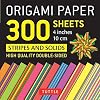 Origami Paper 300 sheets Stripes and Solids 4" (10 cm): Tuttle Origami Paper: High-Quality Origami Sheets Printed with 12 Different Designs