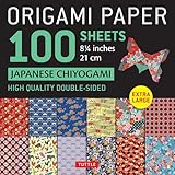 Origami Paper 100 sheets Japanese Chiyogami 8 1/4 (21 cm): Extra Large Double-Sided Origami Sheets Printed with 12 Different Patterns (Instructions for 5 Projects Included)