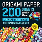 Origami Paper 200 sheets Candy Patterns 6 (15 cm): Tuttle Origami Paper: Double Sided Origami Sheets Printed with 12 Different Designs (Instructions for 6 Projects Included) (Tuttle Specials)