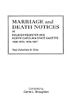 Marriage and death notices in Raleigh register and North Carolina State gazette, 1826-1845