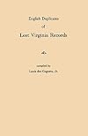 English Duplicates of Lost Virginia Records