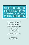 The Barbour Collection of Connecticut Town Vital Records. Volume 14: Goshen 1739-1854, Granby 1786-1850, Greenwich 1640-1848