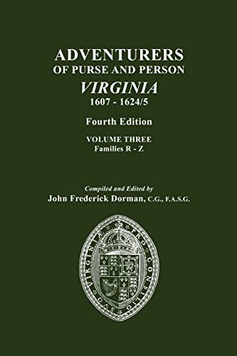 Adventurers of Purse and Person Virginia 1607-1624/25: Families R-z (As: John Frederick) cover