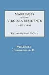 Marriages of some Virginia residents, 1607-1800
