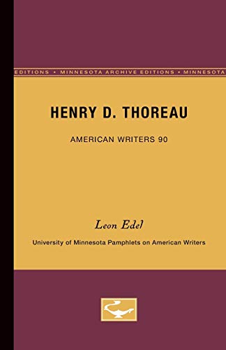 Henry D. Thoreau (By: Leon Edel) cover