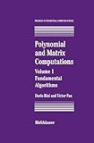 Polynomial and matrix computations