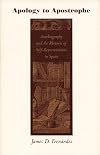 Apology to Apostrophe: Autobiography and the Rhetoric of Self-Representation in Spain