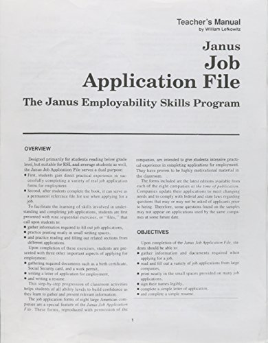 Cover of The Janus Employability Skills Program
